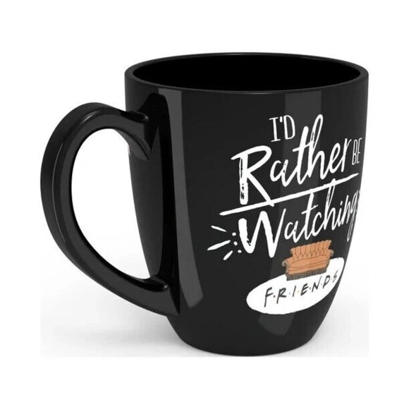 Friends TV Coffee Mug ZAK Cup Black Gift "I'd Rather Be Watching Friends" NEW ! - Picture 4 of 16